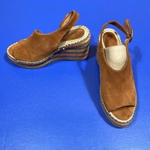 Jeffrey Campbell Leather Wedge Sandals Heels Shoes 9
